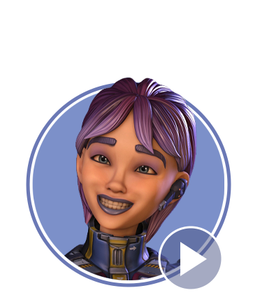 cartoon character-AKIKO-facial expression video