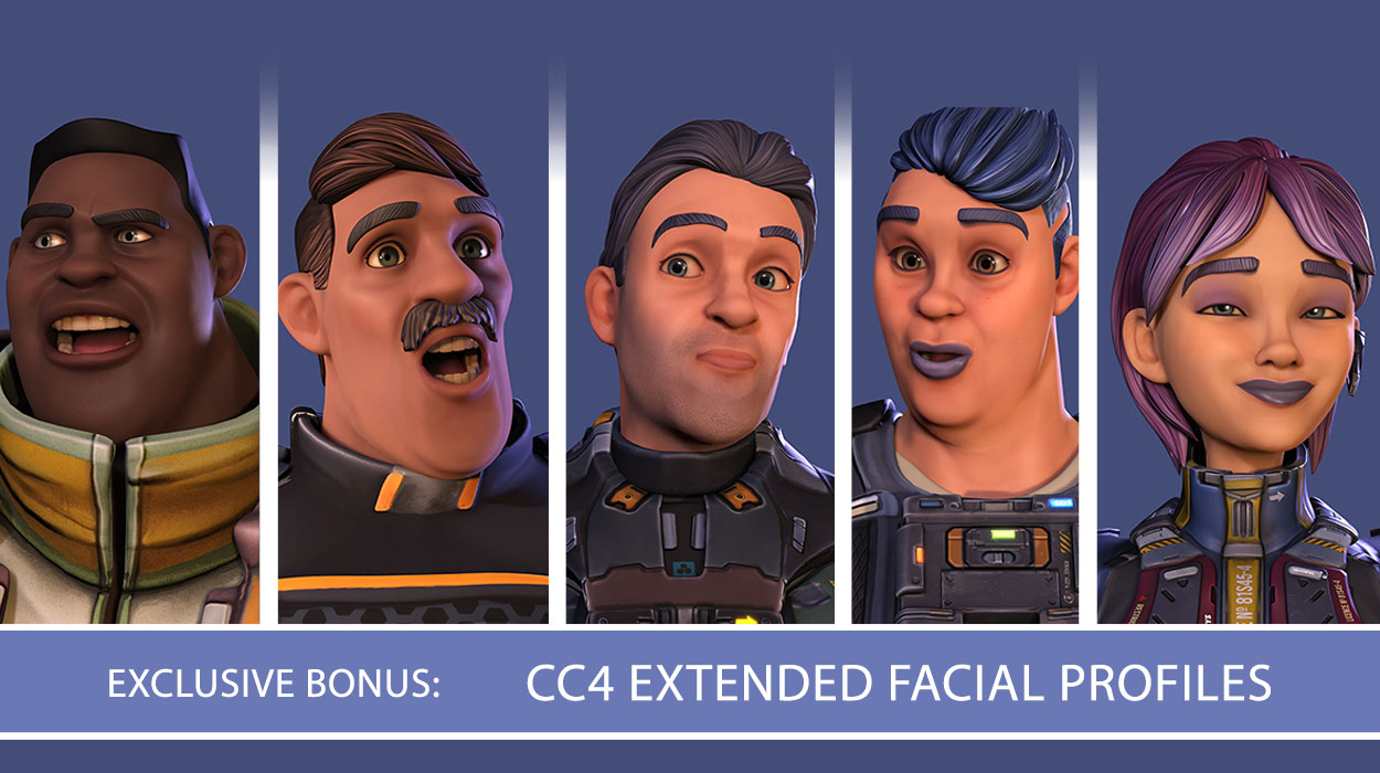 cartoon character-Bonus CC4 facial profiles