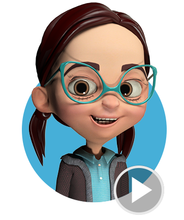 cartoon character-Emily-facial expression video