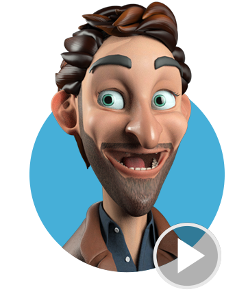 cartoon character-John-facial expression video