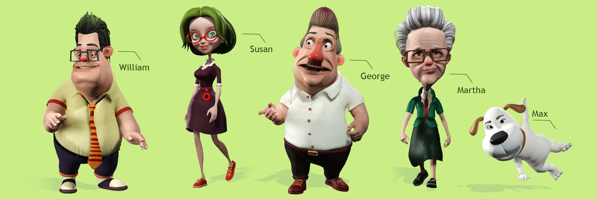 cartoon character-body shapes in clothes