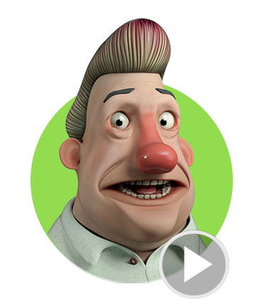 cartoon character-George-facial expression video