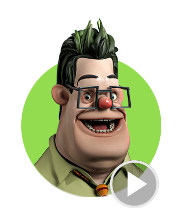 cartoon character-William-facial expression video