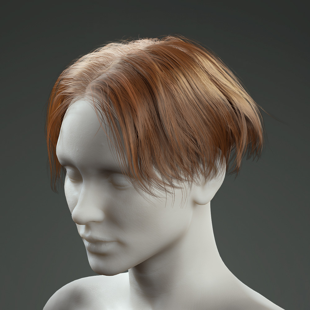 Male Head with Hair Sculpt | 3D model