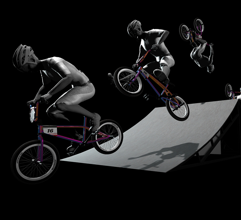 3d animation of BMX