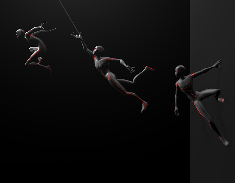 3d animation - spider man - wall crawler