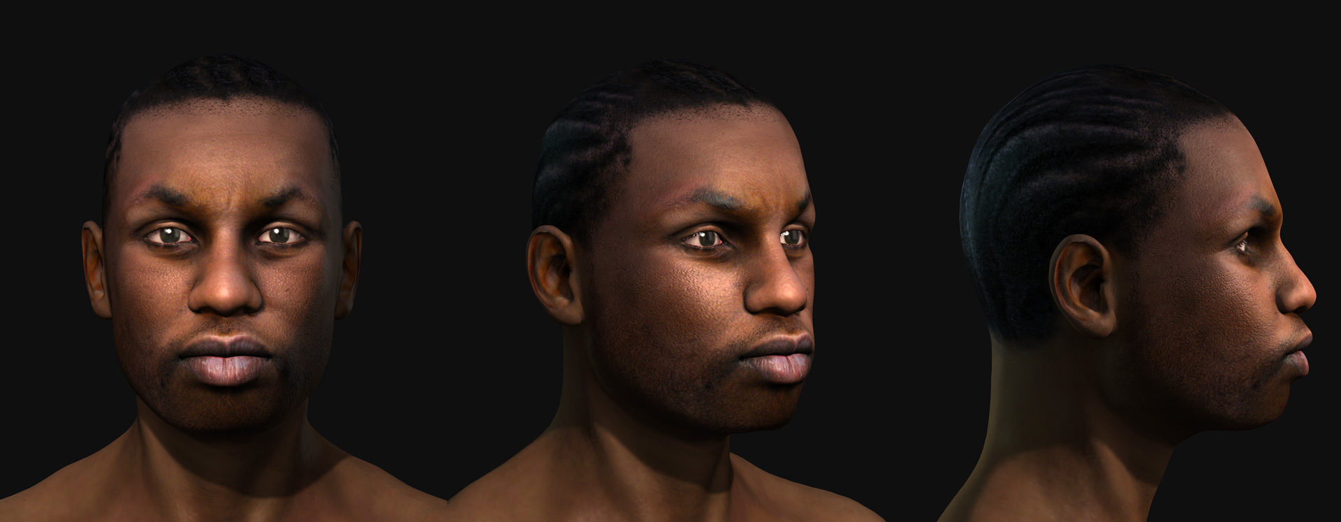 3D Heads for 3D Charactor Creation - Realistic Human 100