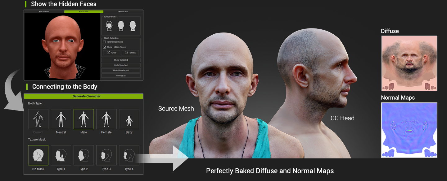 AI 3D Head Generator | Headshot 2 | Character Creator