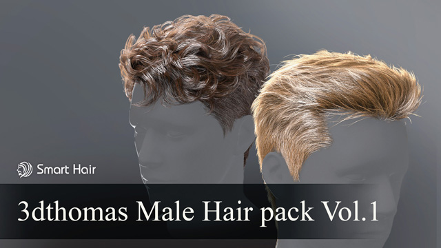 Anime Hairstyles Pack 9 types of hairstyles 3D model