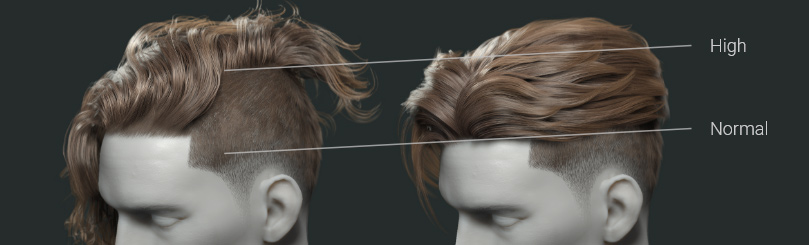 3d hair - hairline