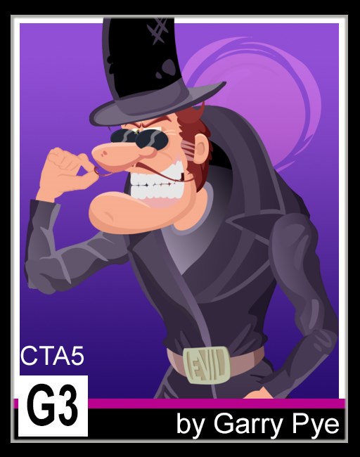 Top Hat 09 Cartoon Purple - Character Fashion Design model