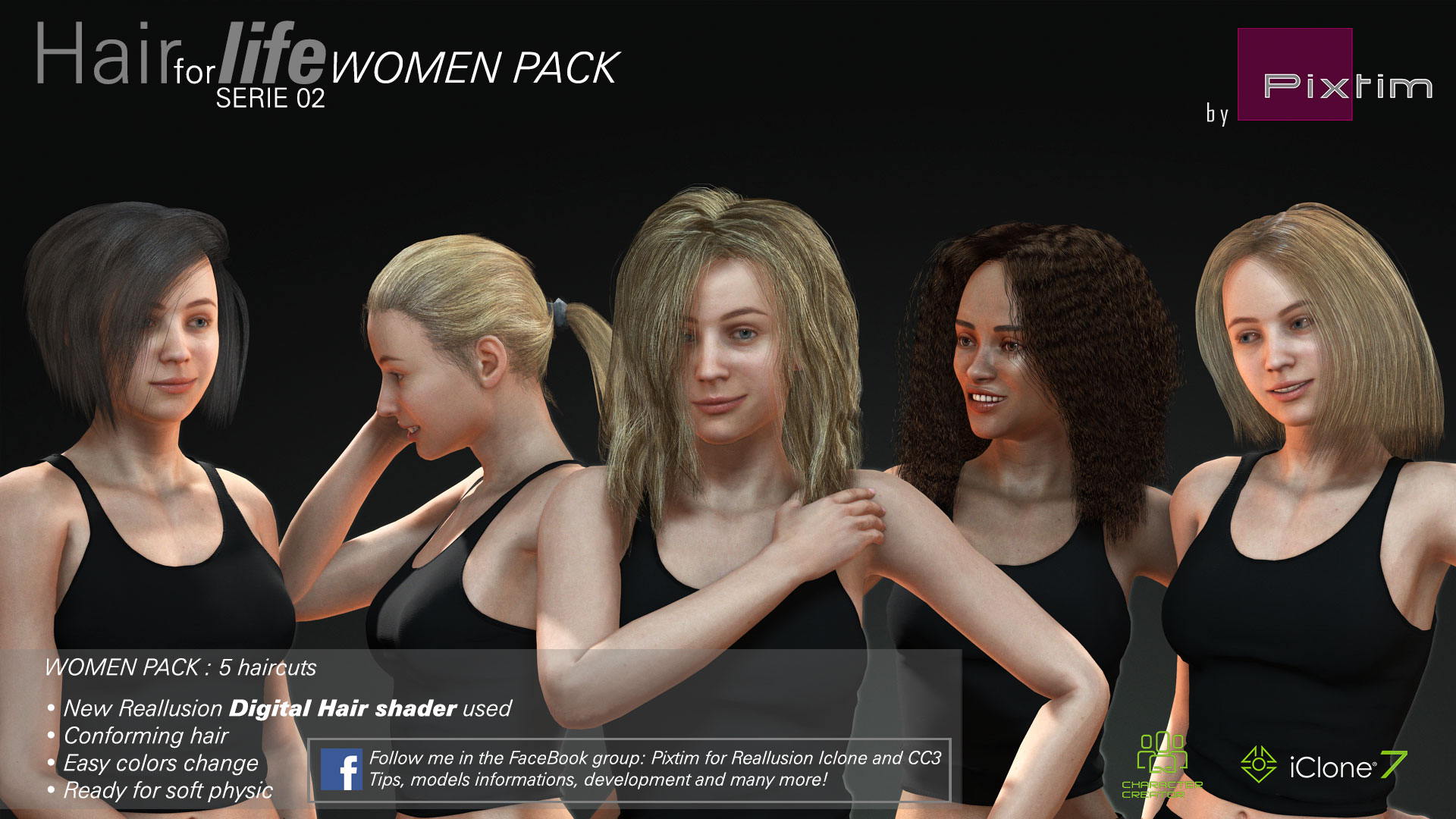 Character creator hair. Reallusion character Pack. Reallusion Urban Fashion collection download.