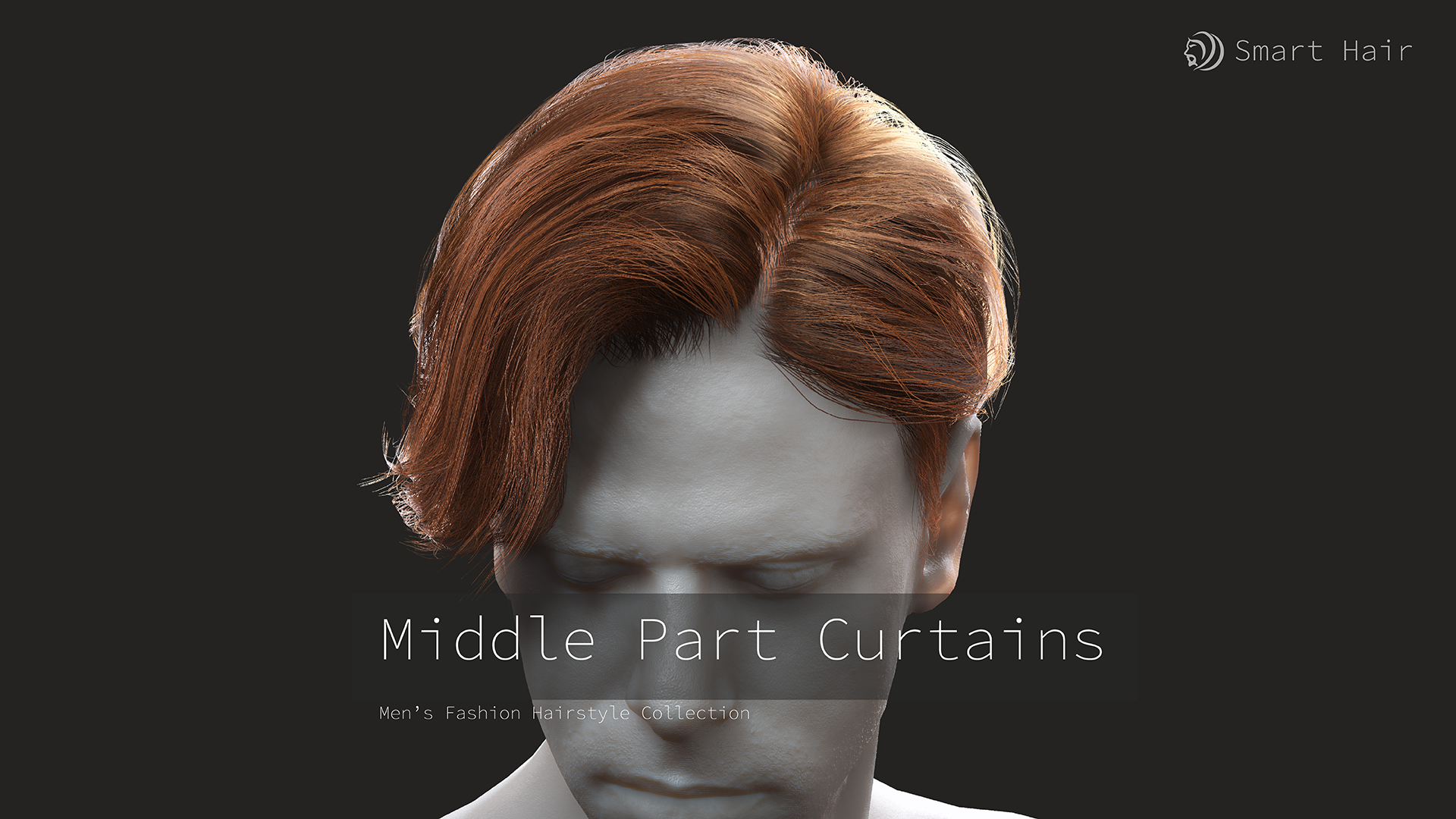 Middle part curtains hair - Character Creator/Hair - Reallusion Content ...