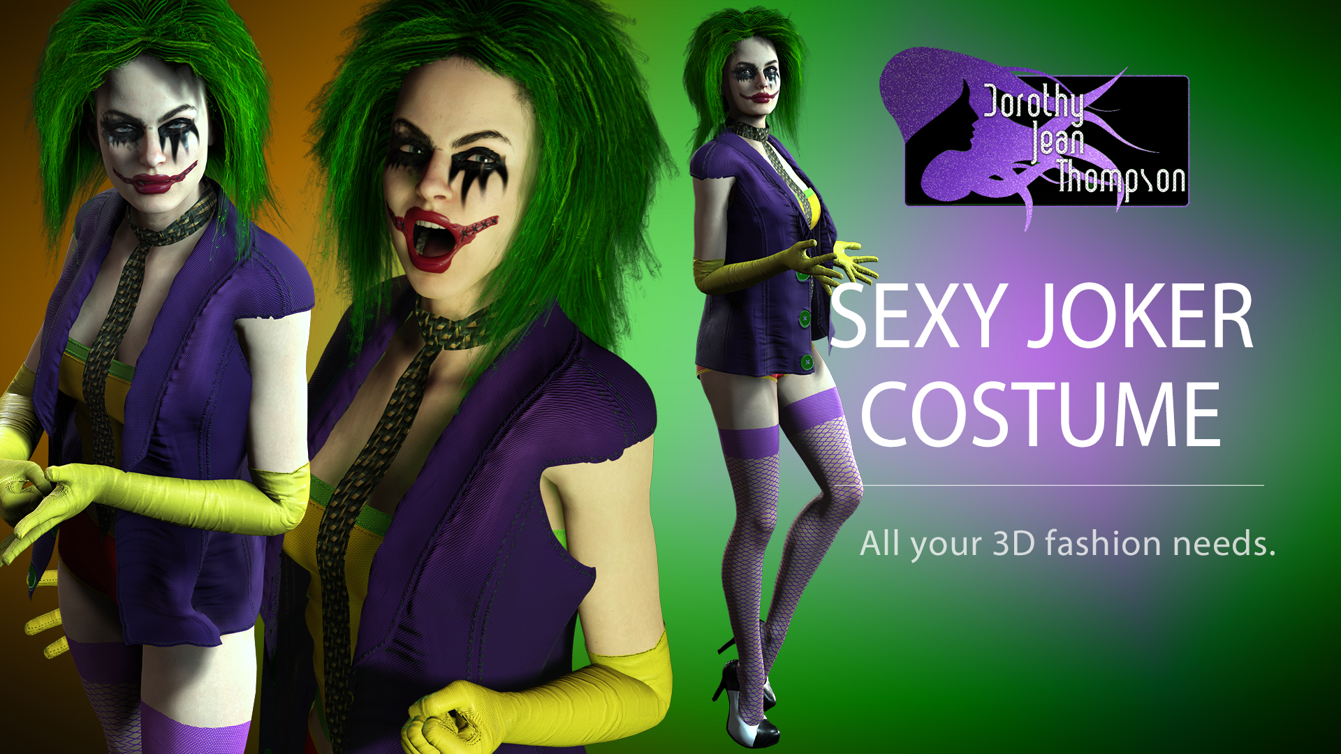 Sexy Joker Costume Character Creatoractor Reallusion Content Store 