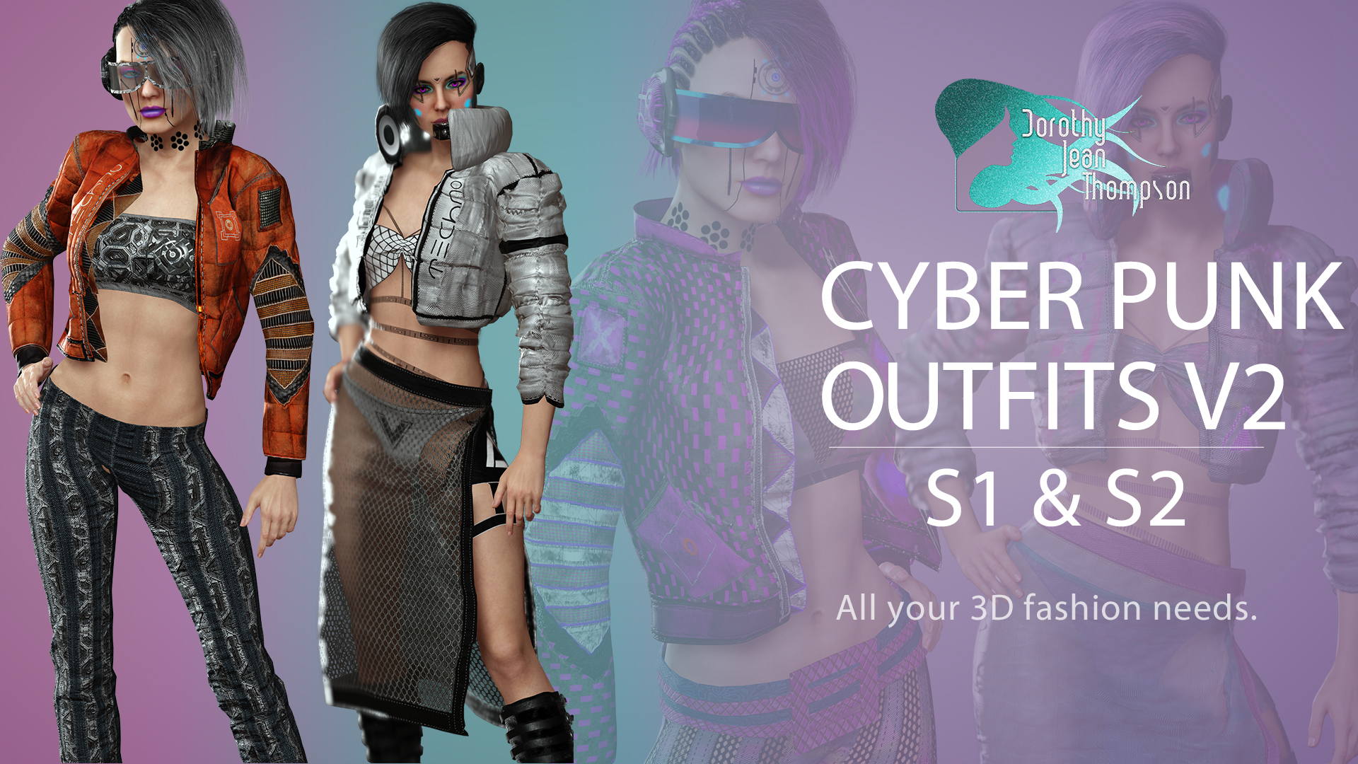 Cyber Punk Outfits Pack-V2