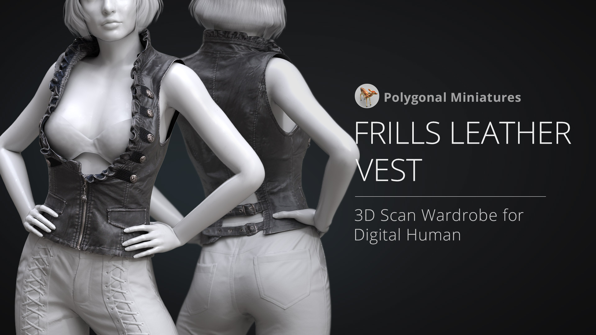 Frills Leather Vest