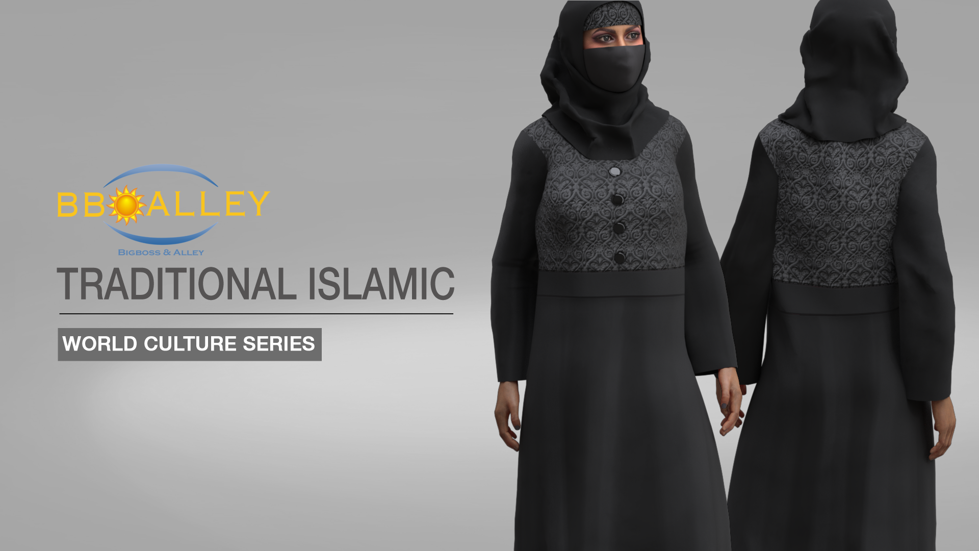 Muslim women avatar set with islamic clothing name