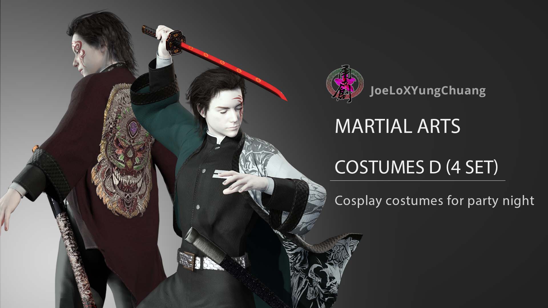 Martial Art - Costume D 4 Set