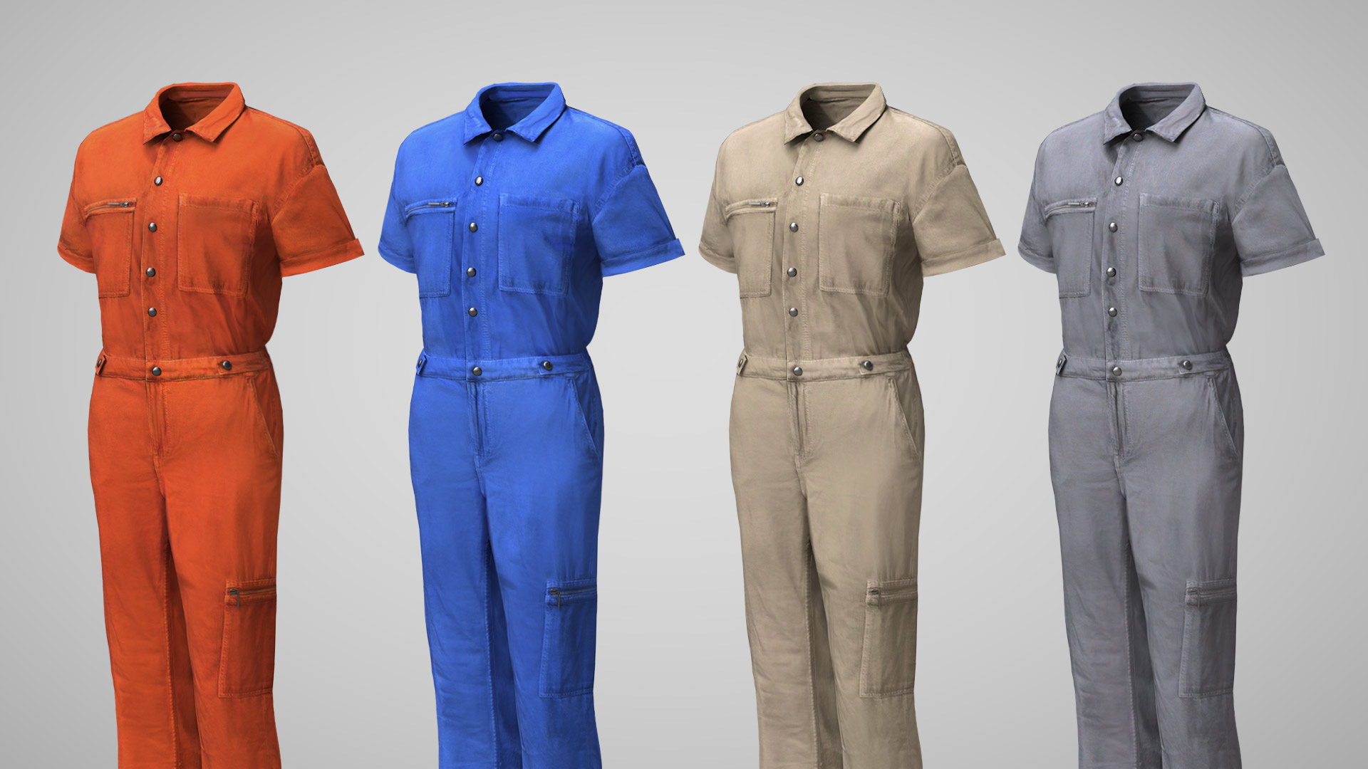 Men Denim Jumpsuit - Character Creator/Outfit - Reallusion Content Store