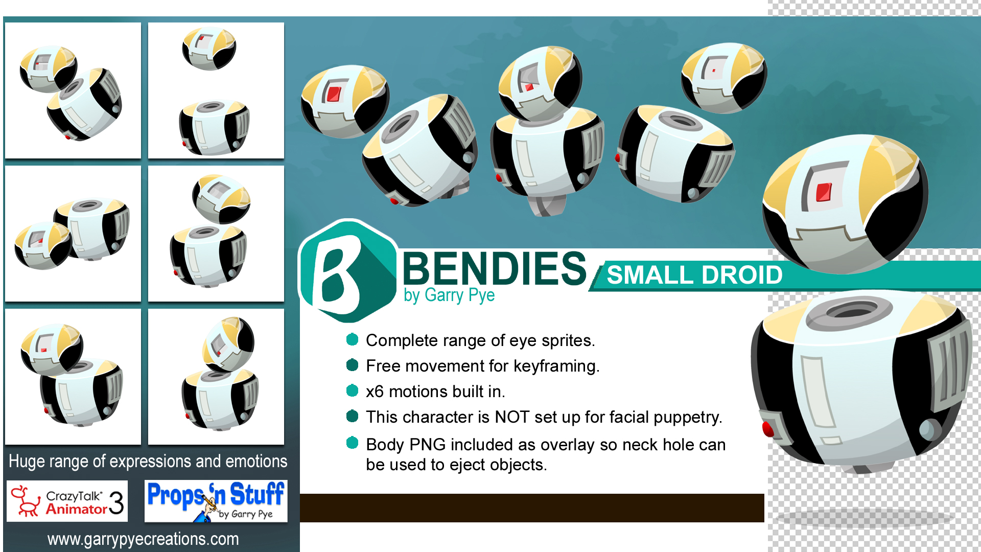 10 Bendies Small Droid