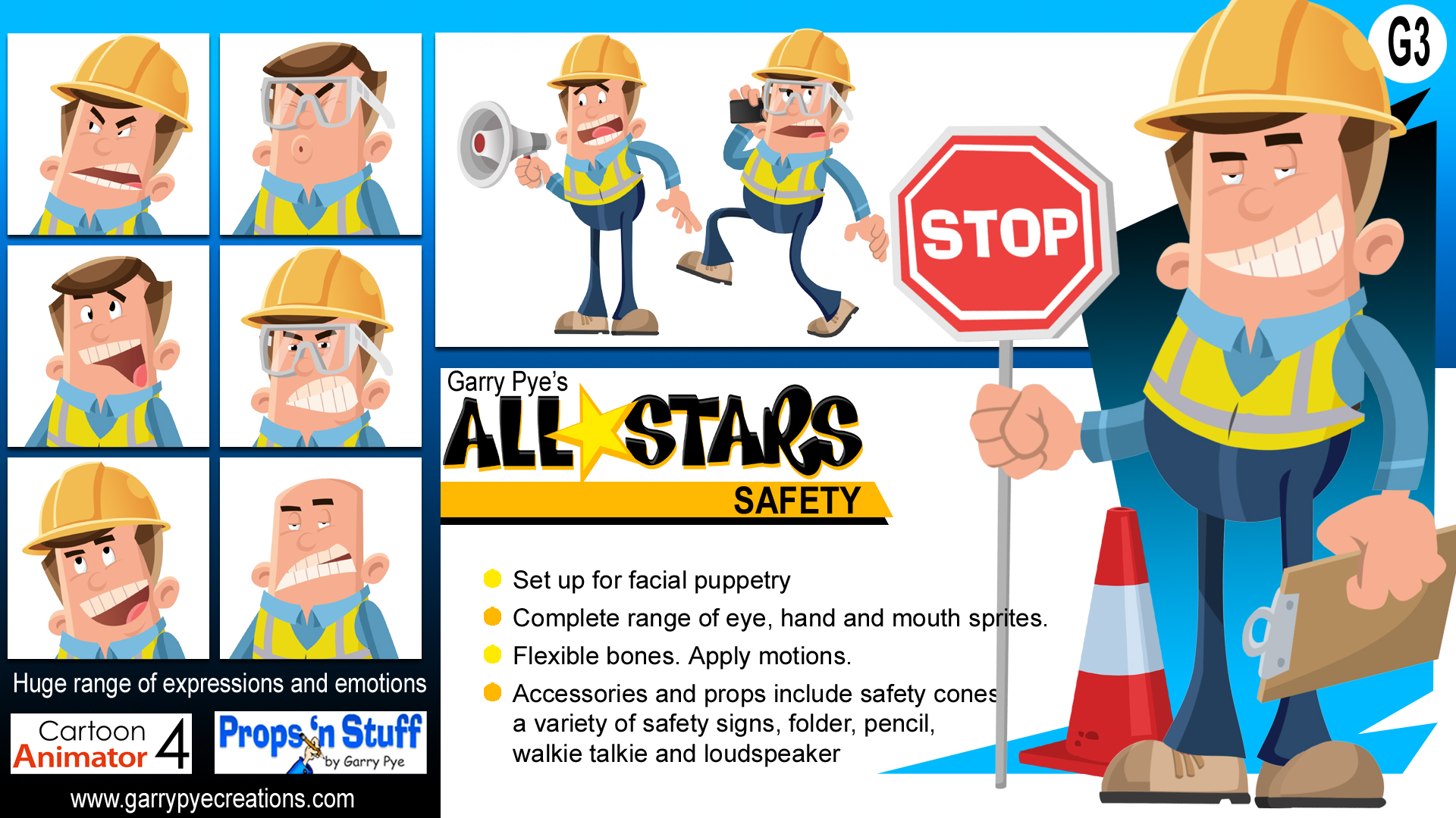 All Stars Safety Andy - Cartoon Animator/Actor - Reallusion Content Store