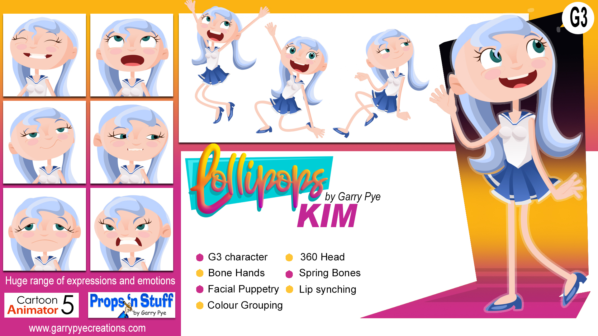 Lollipops - Kim - Cartoon Animator/Actor - Reallusion Content Store