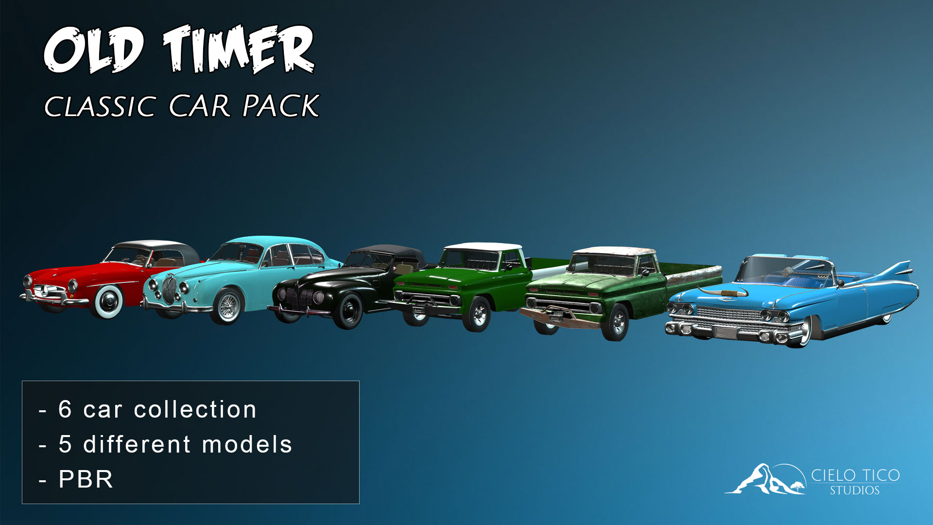 Old Timer Classic Car Pack - iClone/Stage - Reallusion Content Store