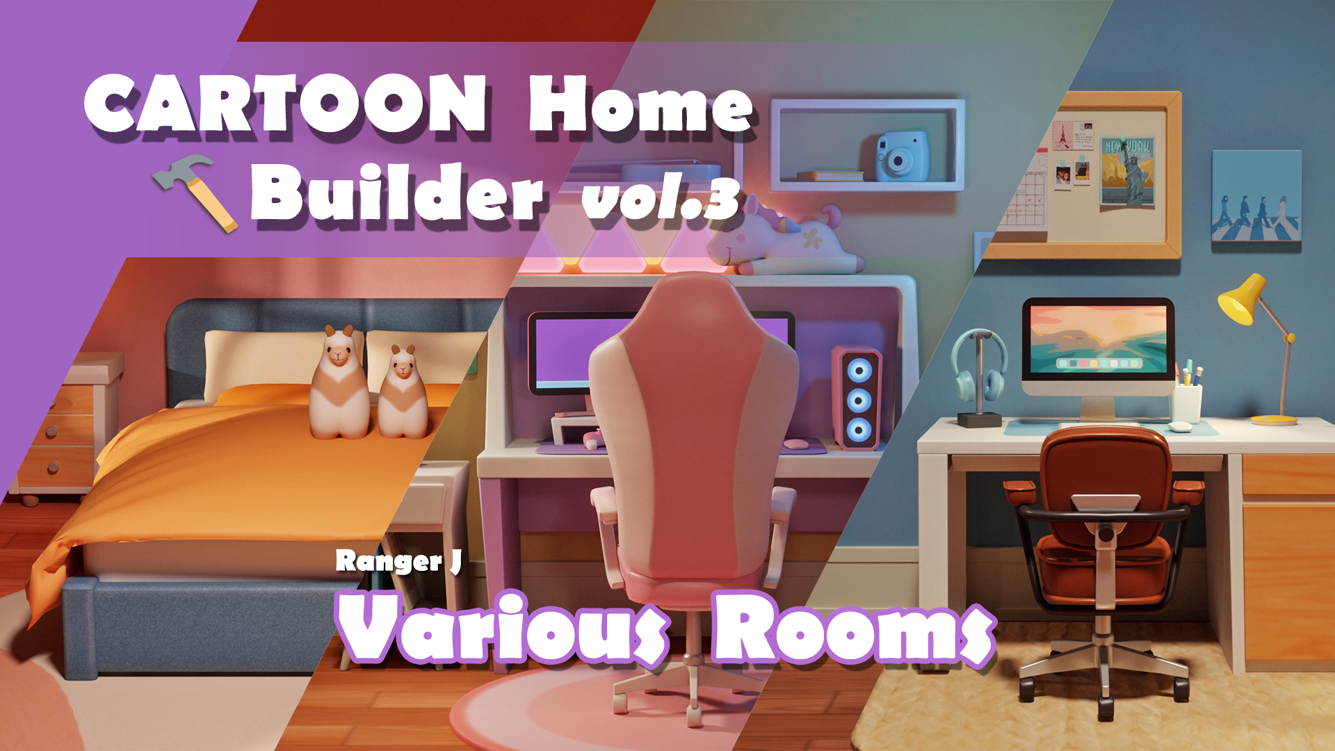 Cartoon Home Builder Vol.3 Various Rooms - iClone/Scenes & Props ...