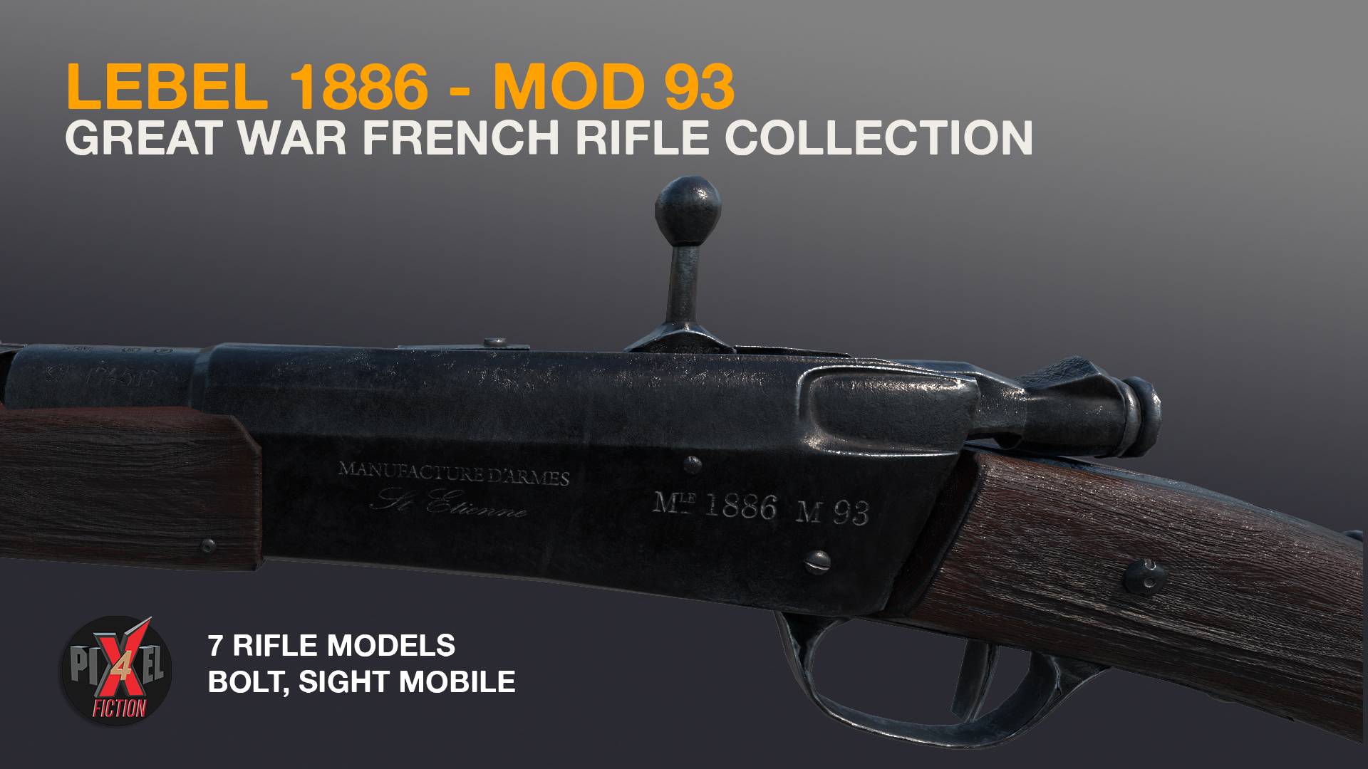 Lebel 1886 French Rifle Collection iClone Scenes Props