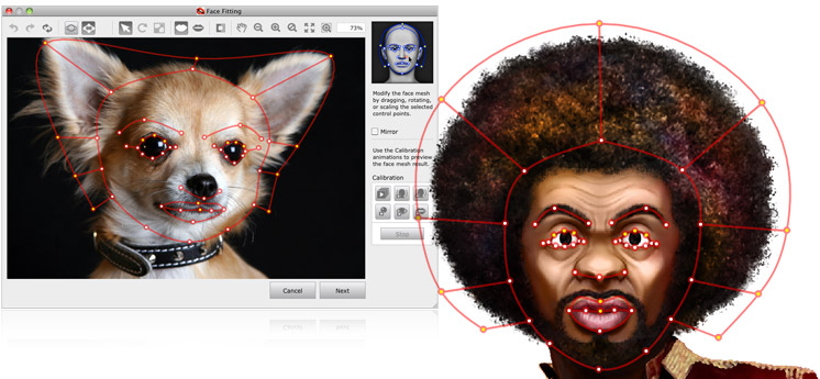 crazytalk 7 face fitting editor on a cat?