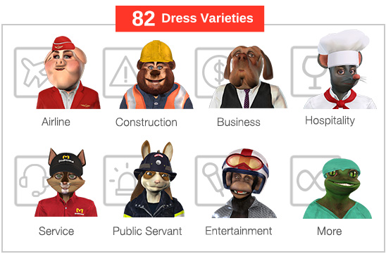 85 Dress Varieties for CrazyTalk actor
