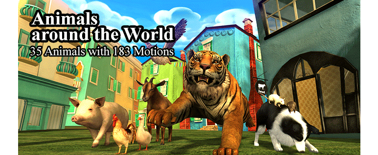 animals around the world-35 animals with 183 motions